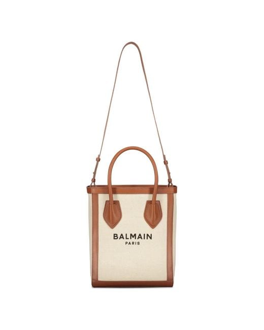 Balmain White Logo Tote Bag