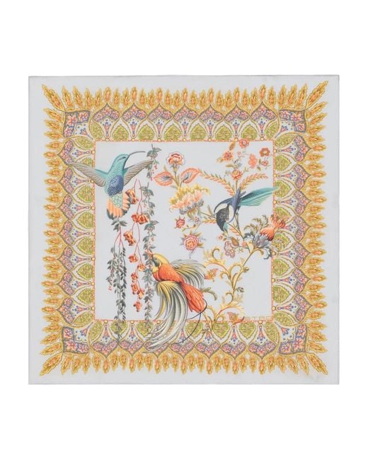 Etro Einstecktuch Aus Seide Mit Paisleymuster in Metallic für Herren