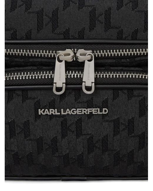 Karl Lagerfeld Black K/Monogram Belt Bag for men