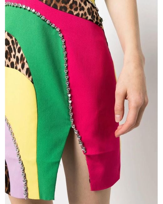 Philipp Plein Pink Patchwork Mini Dress