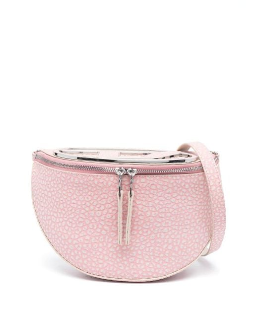 DIESEL Bubble Leather Crossbody Bag in Pink Lyst Canada