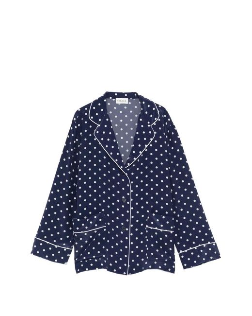 P.A.R.O.S.H. Blue Sbillo Polka-Dot Long-Sleeve Shirt