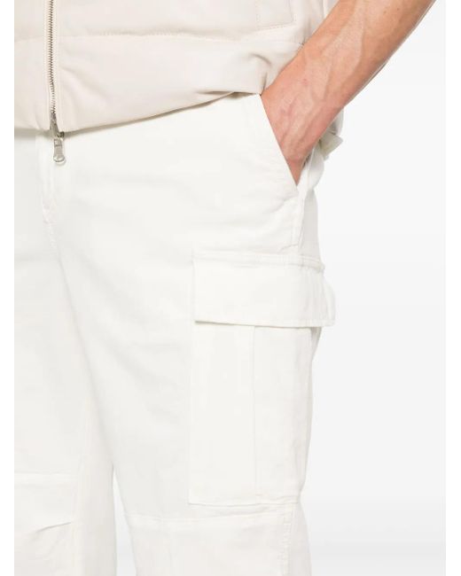 Eleventy White Tapered Cargo Pants for men