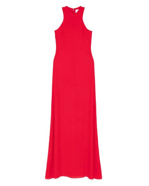 Vestido largo de geogette Monot de color Red