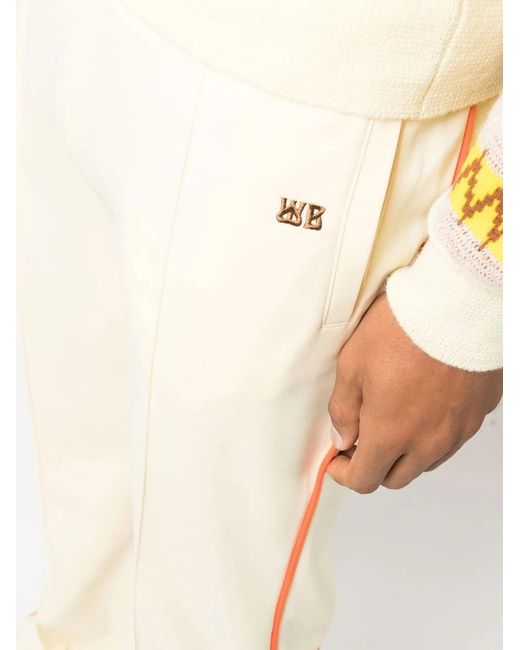 Wales Bonner White Contrast Panel Track Pants for men