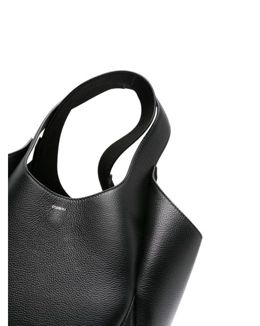 Coperni Black Bucket Swipe Leather Tote Bag
