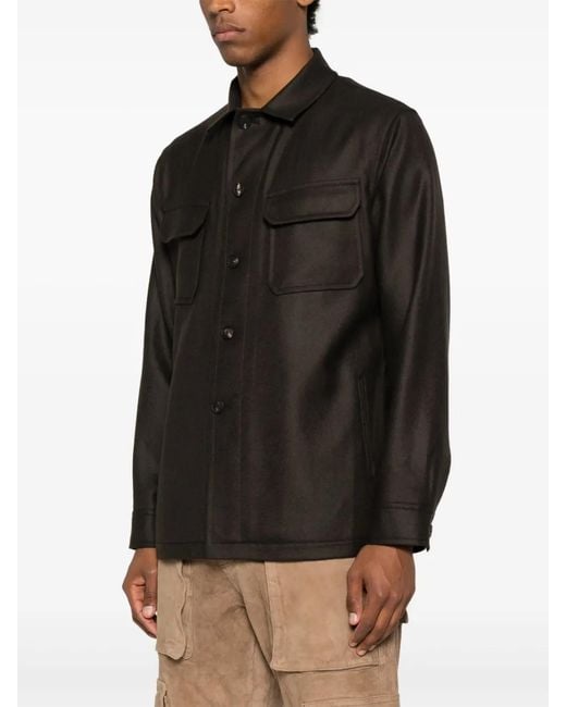 Tagliatore Black Wool Jacket for men