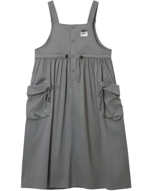 Musium Div. Gray Logo-Patch Midi Dress