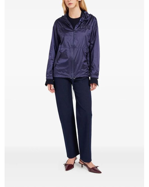 Ports 1961 Blue Ocean Breeze Hooded-Drawstring Jacket