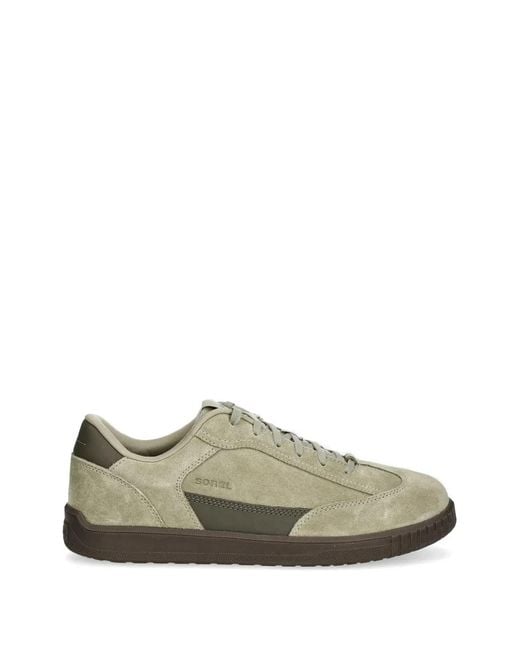 Sorel Green Suede Panelled Sneakers for men