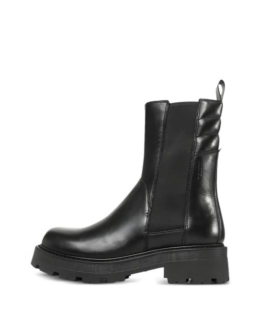 Vagabond Black Elastic-Panel Ankle Boots