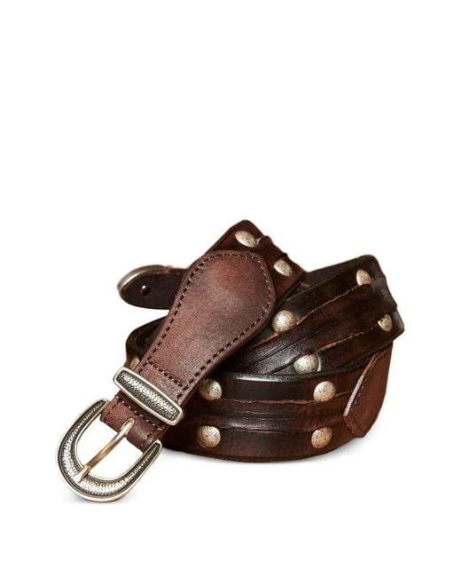 Fortela Brown Studded Buckle Belt