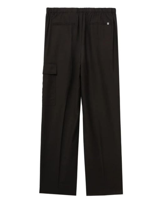 Helmut Lang Black Elastic-Waist Cargo Trousers