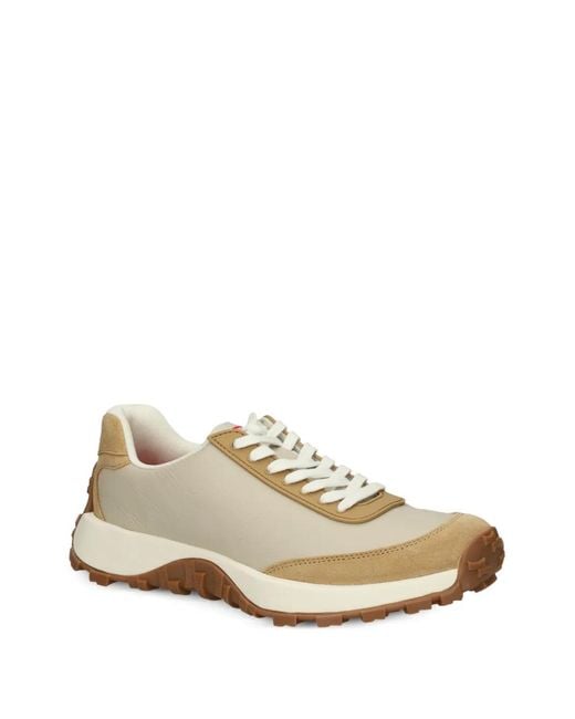 Camper White Suede-Panel Sneakers for men