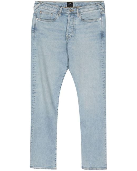 PS by Paul Smith Blue Logo-appliqué Straight Jeans for men