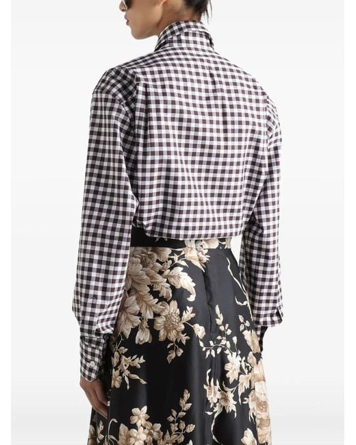 Dolce & Gabbana White Gingham-Check Shirt
