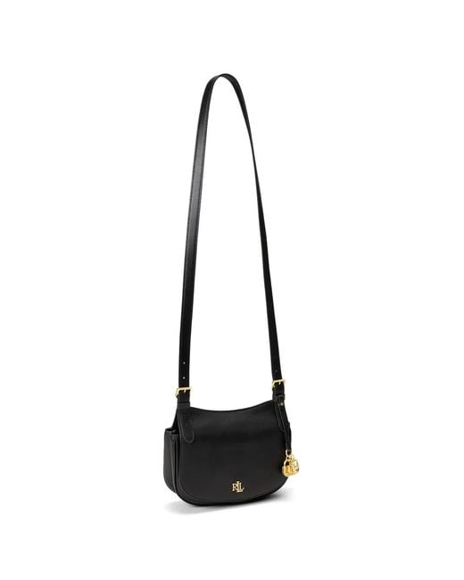 Ralph Lauren Black Marcy Charm-Detail Crossbody Bag