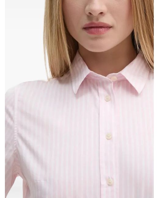 Gant Pink Striped Cotton Shirt