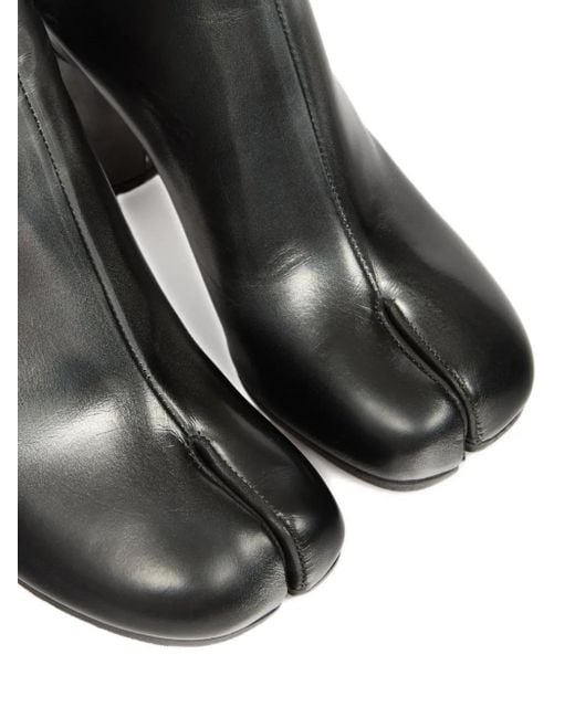 Maison Margiela Gray Tabi Block-Heel Ankle Boots