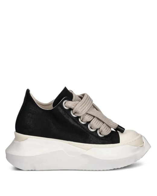 Rick Owens Black Jumbolace Abstract Low-Top Platform Sneakers