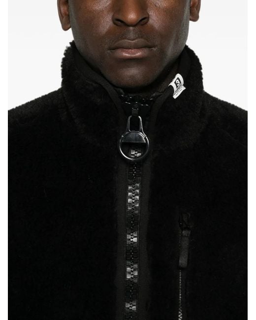 Maison Mihara Yasuhiro Black Fleece Zip-Up Jacket for men