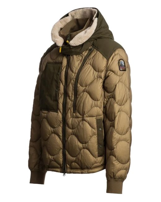 Parajumpers Green Quilted Hooded Jacket for men