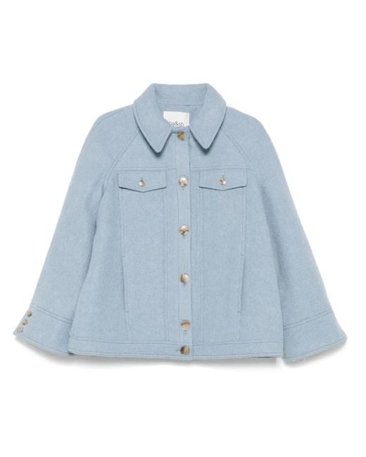 Ba&sh Blue Kendy Coat