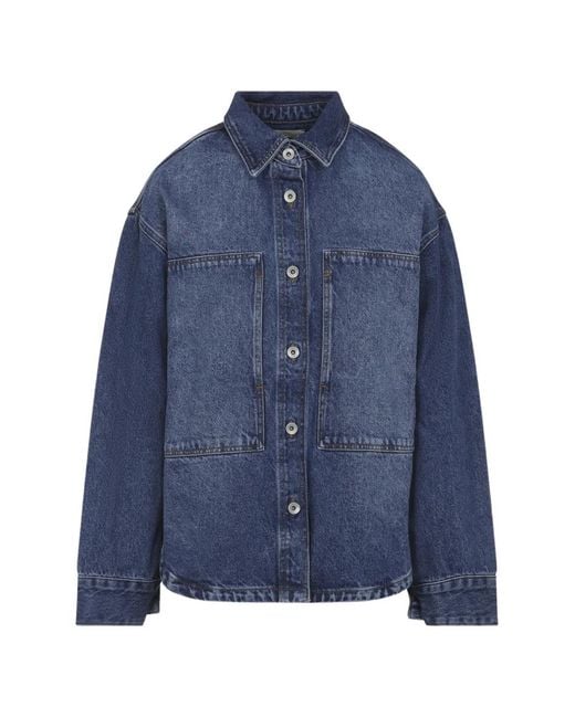 Studio Nicholson Blue Pocketed Shirt Denim Jacket