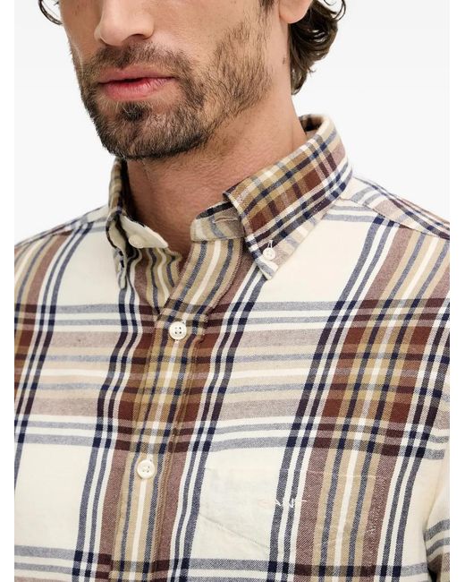 Gant Geruit Shirtjack in het Natural voor heren