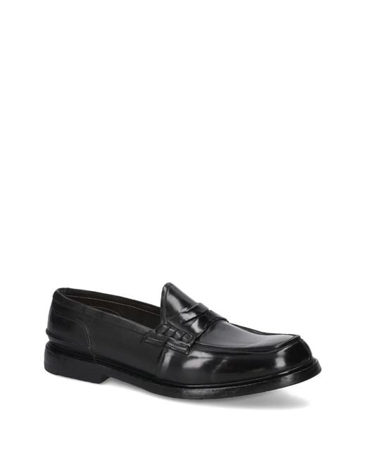 Premiata Black Woven Leather Loafers for men