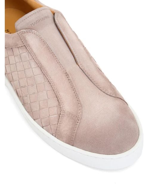 Magnanni Shoes Pink Cote Lo Woven Sneakers for men