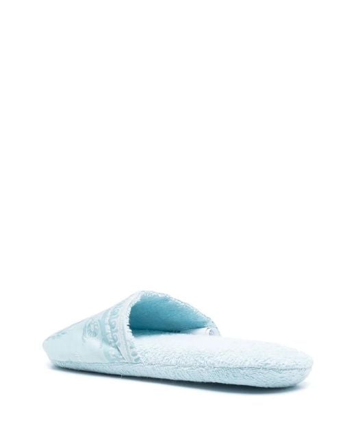 Versace White I Baroque Slippers