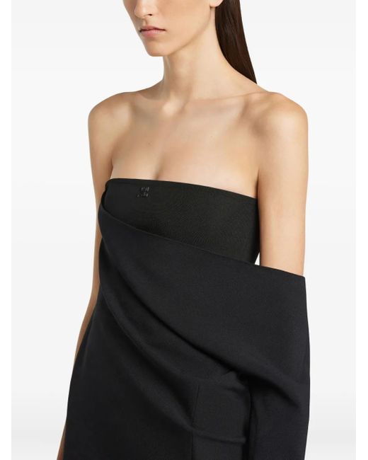 Robe Courte Drapée À Design Asymétrique À Une Épaule Courreges en coloris Black