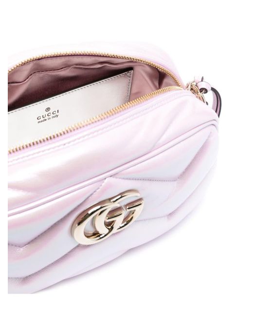 Petit sac à bandoulière à motif GG Marmont Gucci en coloris Pink
