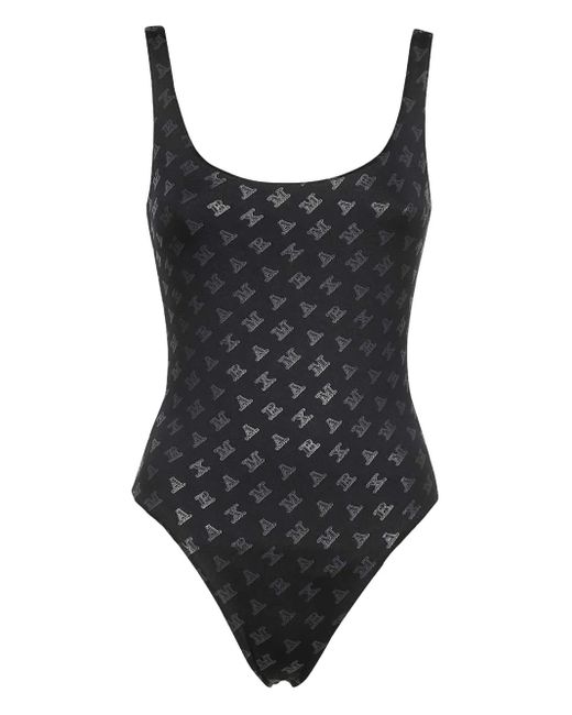 Bañador con logo estampado Max Mara de color Black