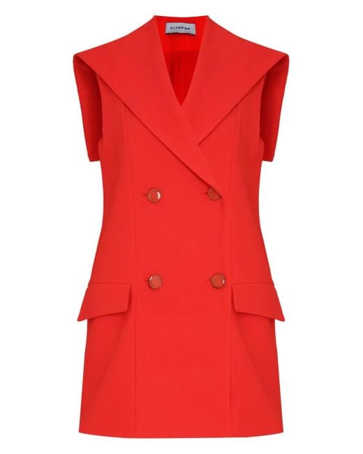 Blazer Sans Manches À Boutonnière Croisée Olympiah en coloris Red