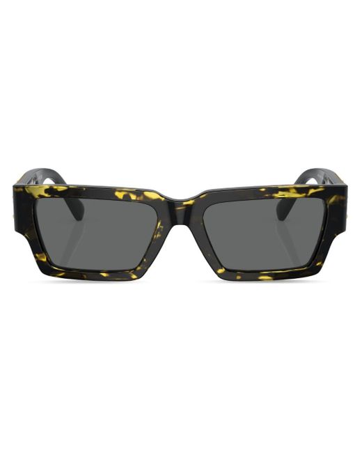 Versace Black Medusa Head Rectangle-frame Sunglasses