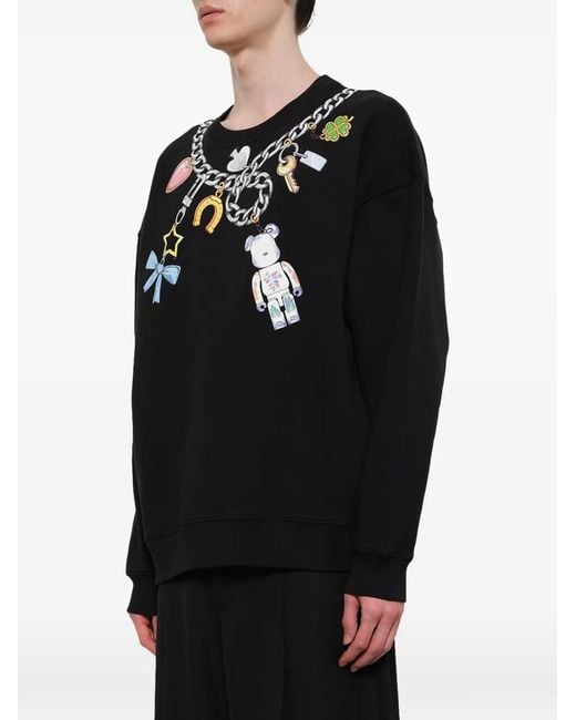 Egonlab Black Bearbrick Print Sweatshirt for men