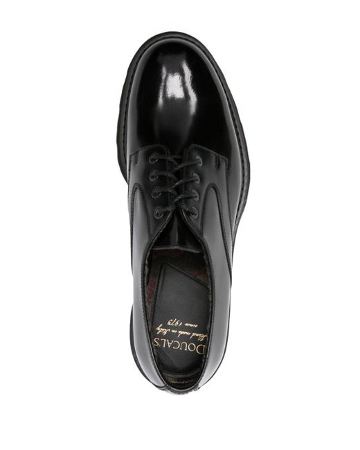 Doucal's Black Patent-finish Leather Derby Shoes for men