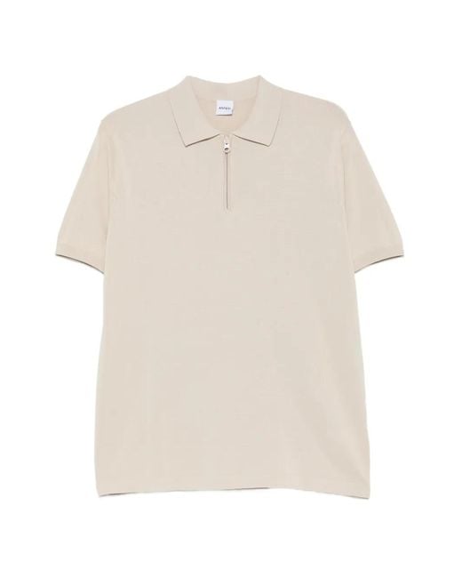 Aspesi White Zip-Fastening Polo Shirt for men