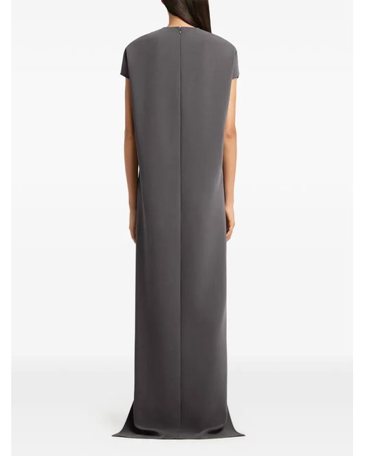 Courreges Gray Circle-Edged Maxi Dress
