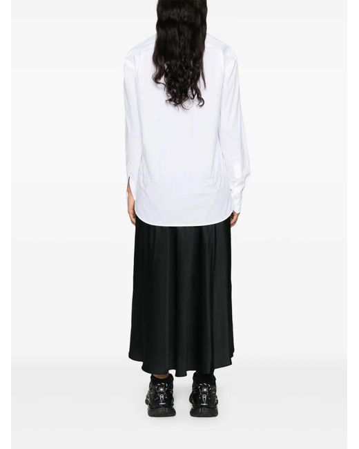 MM6 by Maison Margiela White Numbers-Motif Cotton Maxi Dress