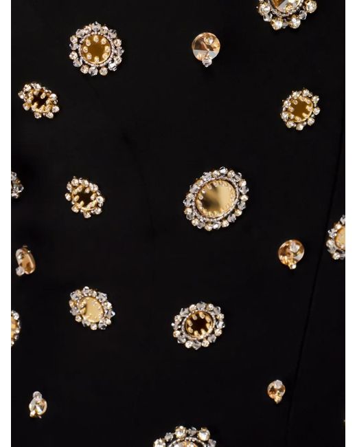 Jenny Packham Black Verziertes Maxikleid Mit Puffärmeln