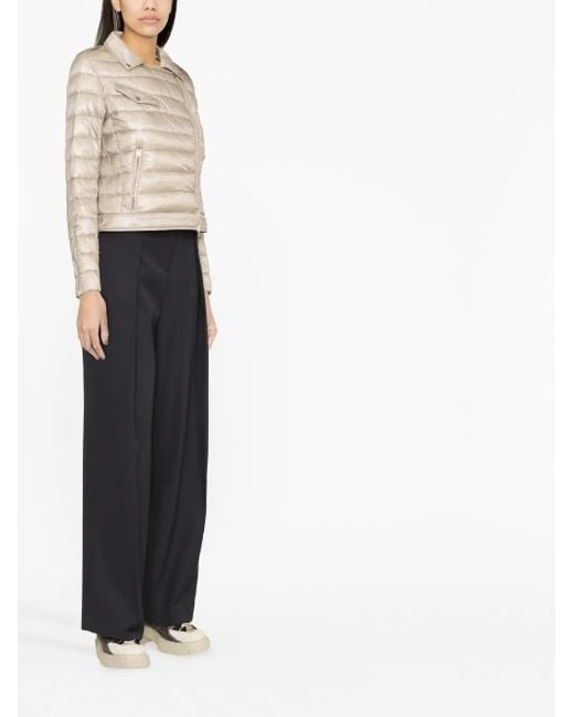 Herno Natural Quilted Zip-Up Jacket