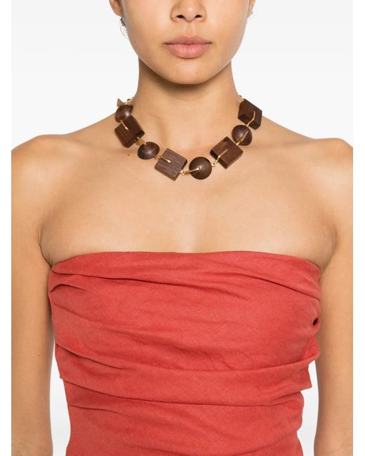 Faithfull The Brand Red Hedy Maxi Ruched Bandeau Dress