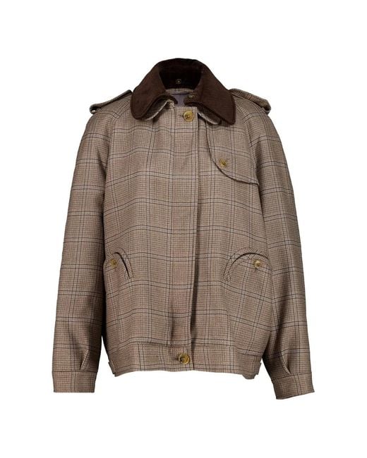 Blazé Milano Brown Saona Chausie Check-Pattern Jacket