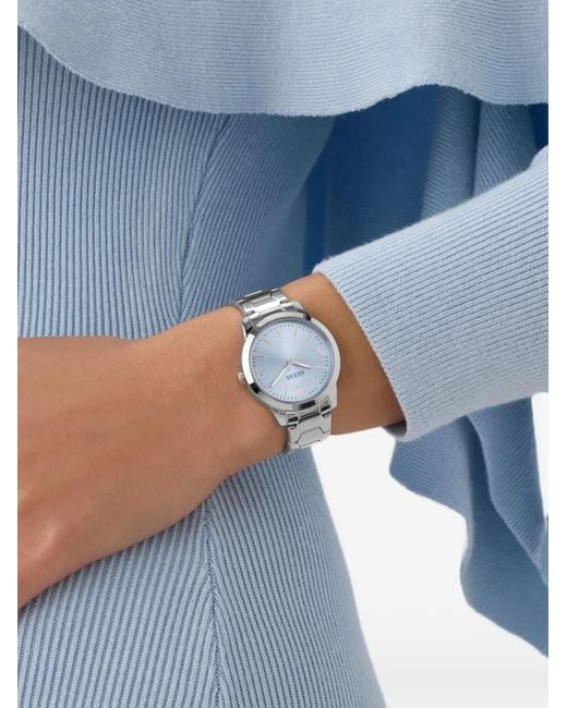 Guess Blue Round-Case 34Mm Watch