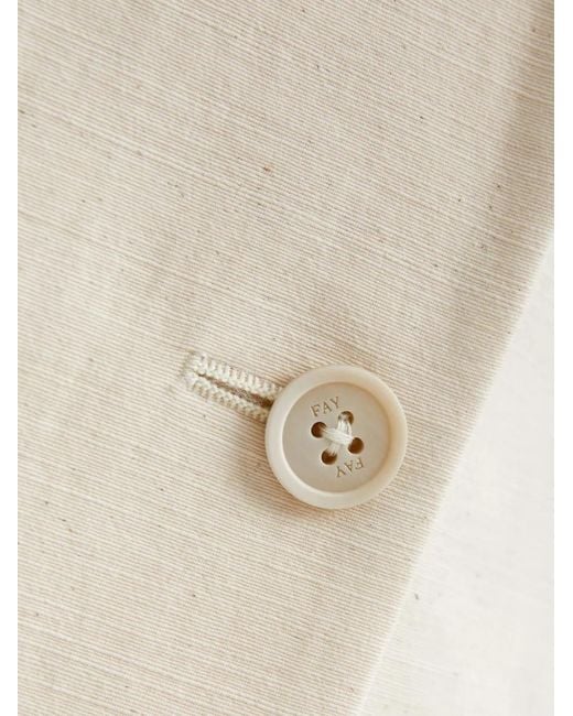 Fay White Double-Breasted Jacket