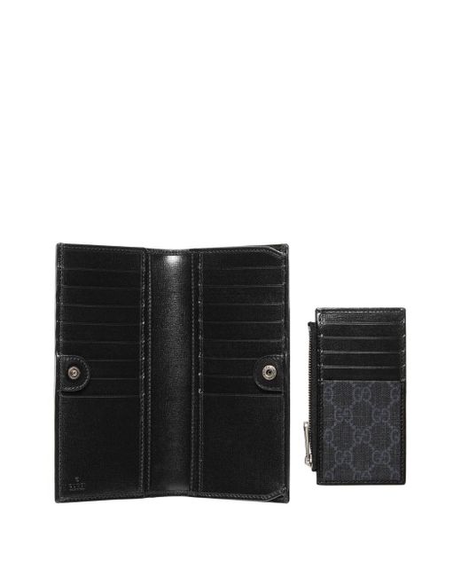 Gucci Black GG Supreme Print Leather Wallet for men