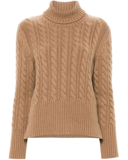 Thom Browne Brown Cable-Knit Cashmere Jumper
